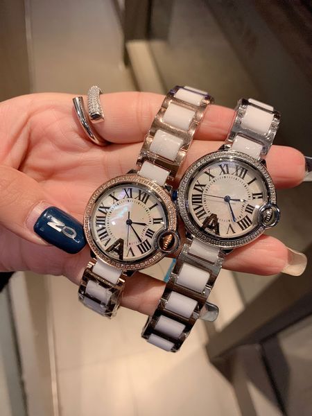 2021 new fashion watch ladies classic quartz watch designer 316 stainless steel ceramic strap brand classic waterproof watch ladies gift 084, Slivery;brown
2021 new fashion watch ladies classic quartz watch designer 316 stainless steel ceramic strap brand classic waterproof watch ladies gift 084, Slivery;brown