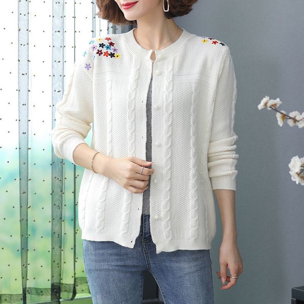 new chic embroidery flowers cardigan women 2021 spring autumn streetwear korean knitted sweater jacket jju3, White;black
new chic embroidery flowers cardigan women 2021 spring autumn streetwear korean knitted sweater jacket jju3, White;black