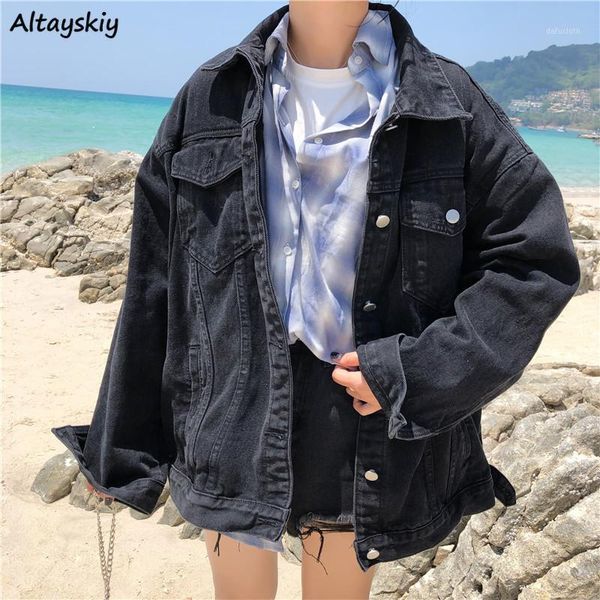 denim jacket women coats and jackets harajuku clothes womens black coat japanese high fashion streetwear students vintage loose1, Black;brown
denim jacket women coats and jackets harajuku clothes womens black coat japanese high fashion streetwear students vintage loose1, Black;brown