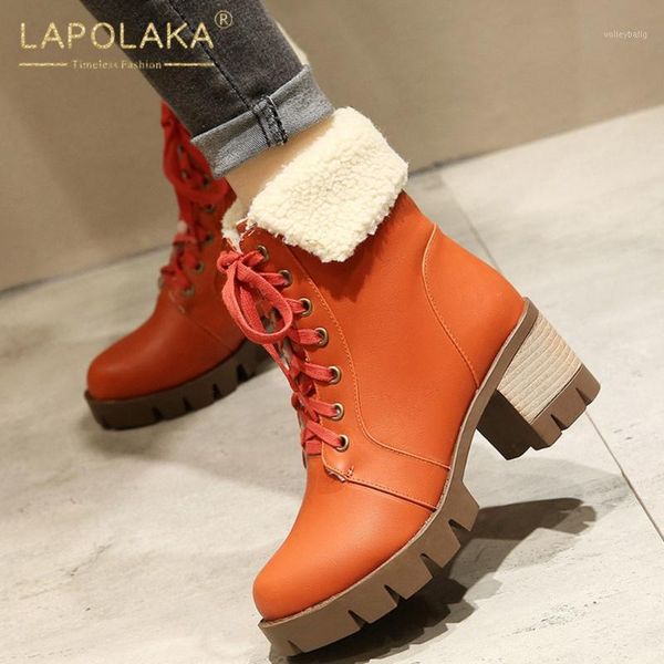 lapolaka 2020 new design large size 43 thick heels ankle boots woman shoes add fur warm winter platform comfy boots female1, Black
lapolaka 2020 new design large size 43 thick heels ankle boots woman shoes add fur warm winter platform comfy boots female1, Black