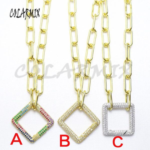 3pcs square pendants necklace not fade color clip zircon jewelry accessories fashion jewelry for women 50961, Silver
3pcs square pendants necklace not fade color clip zircon jewelry accessories fashion jewelry for women 50961, Silver