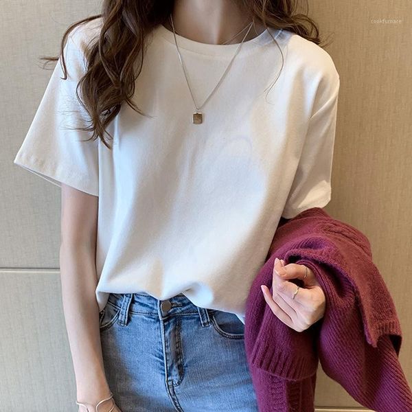 100% cotton summer new all-match short-sleeved t-shirt loose and thin half-sleeved t-shirt round neck bottoming shirt tide1, White
100% cotton summer new all-match short-sleeved t-shirt loose and thin half-sleeved t-shirt round neck bottoming shirt tide1, White