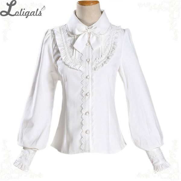 warm thick women's shirt long sleeve white black lolita fleeced blouse with bowknot t200321
warm thick women's shirt long sleeve white black lolita fleeced blouse with bowknot t200321