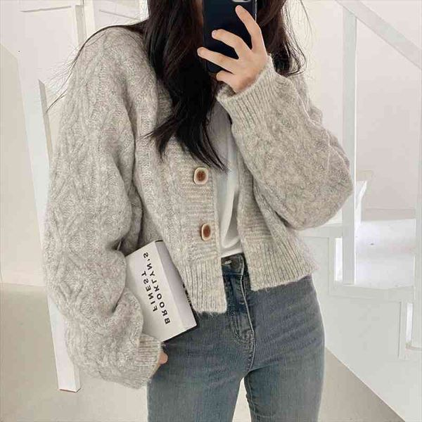 Short Sweater Cardigan Womens Loose Cardigan Coat Spring And Autumn Thickened Knitted Fashion Top, White;black
Short Sweater Cardigan Womens Loose Cardigan Coat Spring And Autumn Thickened Knitted Fashion Top, White;black