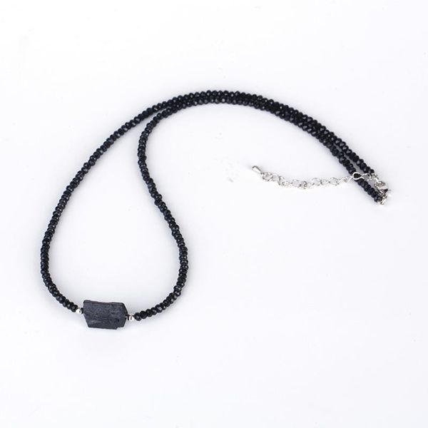 black jewelry natural raw rough tourmerline precious healing pendant charm glass chain choker necklace for women, Golden;silver
black jewelry natural raw rough tourmerline precious healing pendant charm glass chain choker necklace for women, Golden;silver