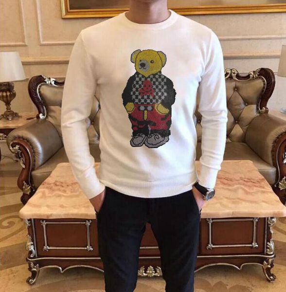 s-3xl rhinestones two color long sleeve sweater handsome hip hop autumn winter clothes b55, White;black
s-3xl rhinestones two color long sleeve sweater handsome hip hop autumn winter clothes b55, White;black