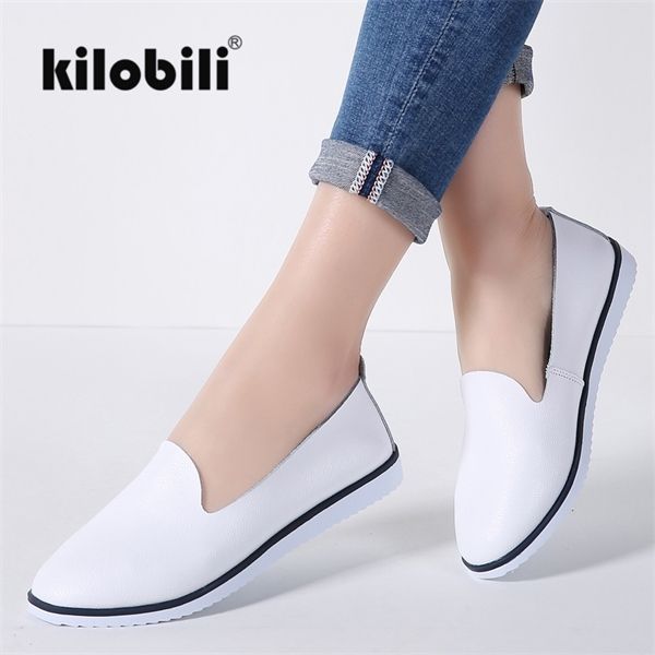 kilobili ballet flats genuine leather slip on ladies shallow moccasins casual female summer loafer shoes women c1103, Black;white
kilobili ballet flats genuine leather slip on ladies shallow moccasins casual female summer loafer shoes women c1103, Black;white