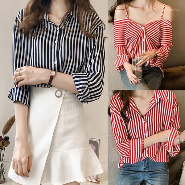 ostrich womens and blouses stripe pattern long sleeve turn-down collar popular sling family blouses woman fashion1, White
ostrich womens and blouses stripe pattern long sleeve turn-down collar popular sling family blouses woman fashion1, White