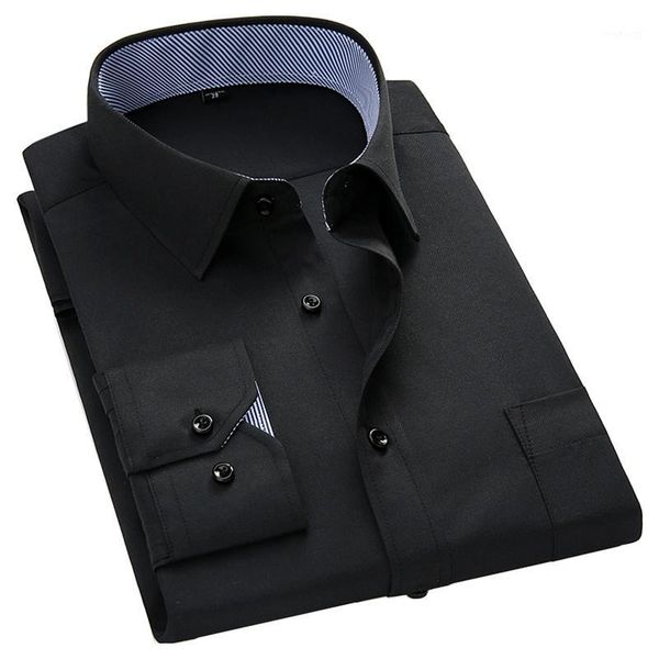 2020 spring new men's business casual long sleeved shirt slim fit male clothing solid color twill dress shirt men chemise homme1, White;black
2020 spring new men's business casual long sleeved shirt slim fit male clothing solid color twill dress shirt men chemise homme1, White;black