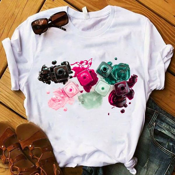 women lady t shirt finger nail 3d printed tshirt ladies short sleeve loose tee shirt women female clothes graphic t shirt, White
women lady t shirt finger nail 3d printed tshirt ladies short sleeve loose tee shirt women female clothes graphic t shirt, White