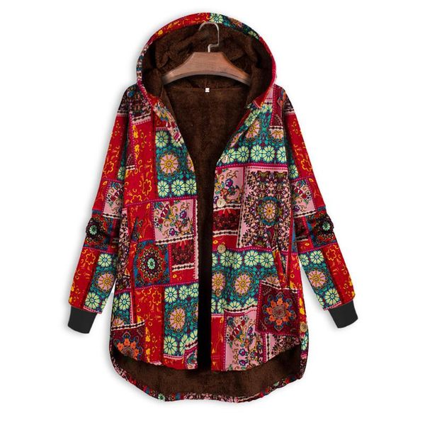 plus size women side button ethnic print hooded coat felame long sleeve vintage coat, Black;brown
plus size women side button ethnic print hooded coat felame long sleeve vintage coat, Black;brown