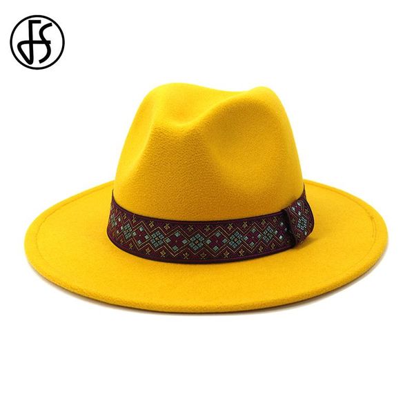 fs yellow panama wool felt fedora hats women wide brim party trilby cowboy hat men autumn winter fashion jazz cap, Blue;gray
fs yellow panama wool felt fedora hats women wide brim party trilby cowboy hat men autumn winter fashion jazz cap, Blue;gray
