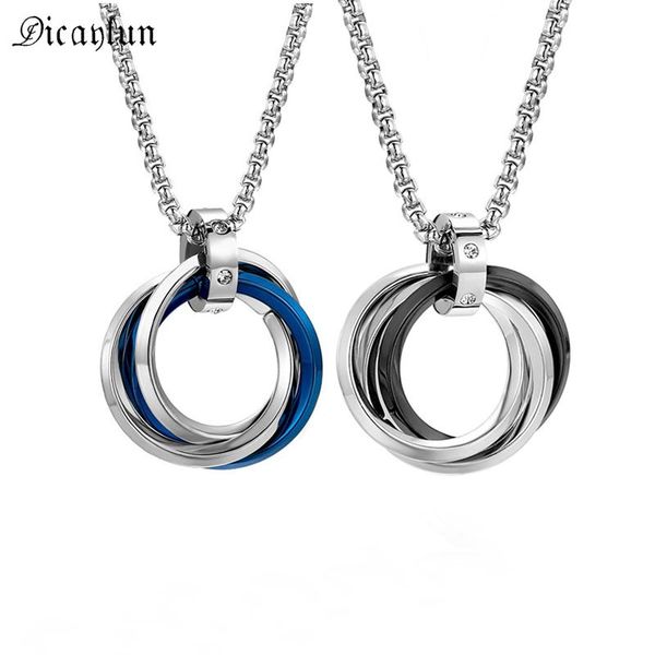 pendant necklaces dicaylun three circle necklace men stainless steel interlocking circles geometric zircon hip hop jewelry women, Silver
pendant necklaces dicaylun three circle necklace men stainless steel interlocking circles geometric zircon hip hop jewelry women, Silver