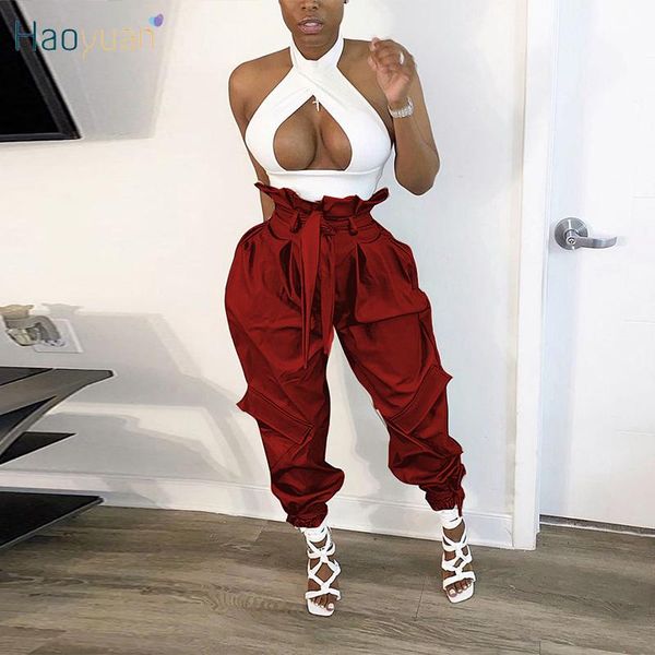 haoyuan casual loose sweatpants fall winter clothing for women fashion streetwear sashes high waist trousers black grey pants, Black;white
haoyuan casual loose sweatpants fall winter clothing for women fashion streetwear sashes high waist trousers black grey pants, Black;white