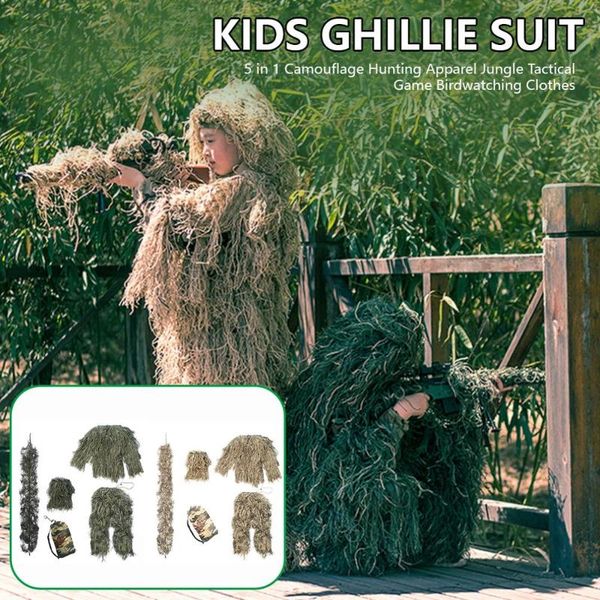 full size 3d withered grass ghillie suit 5 pcs sniper tactical army shooting hunting camouflage clothes birding suit, Camo
full size 3d withered grass ghillie suit 5 pcs sniper tactical army shooting hunting camouflage clothes birding suit, Camo