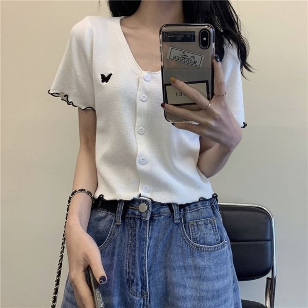 aphjf 2020 new butterfly embroidery short butterflyshort korean spring and summer new round neck lace slim embroidered butterflylace cardig, White;black
aphjf 2020 new butterfly embroidery short butterflyshort korean spring and summer new round neck lace slim embroidered butterflylace cardig, White;black