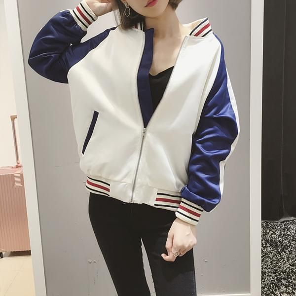 women's jackets patchwork women fashion baseball korean coat jacket youth bomber streetwear uniform students, Black;brown
women's jackets patchwork women fashion baseball korean coat jacket youth bomber streetwear uniform students, Black;brown