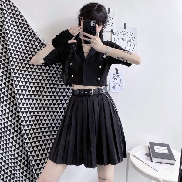 lolita design skirts women pleated street gothic japanese school vintage casual skirt with belt1, Black
lolita design skirts women pleated street gothic japanese school vintage casual skirt with belt1, Black