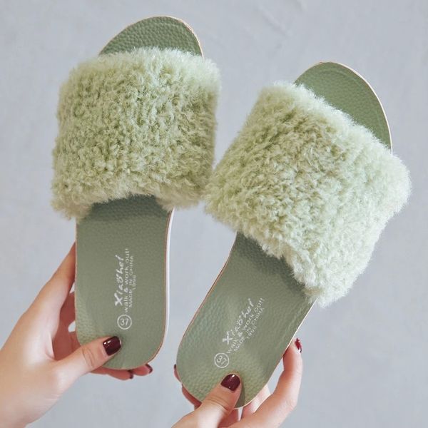 2020 new outwear fashion women's slippers female furry indoor home slides furnishing thick-bottomed slippers woman shoes #ws6v, Black
2020 new outwear fashion women's slippers female furry indoor home slides furnishing thick-bottomed slippers woman shoes #ws6v, Black
