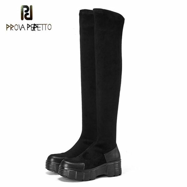 boots prova perfetto genuine leather long women round heel elasticity platform black plush shoes autumn thigh high fashion
boots prova perfetto genuine leather long women round heel elasticity platform black plush shoes autumn thigh high fashion