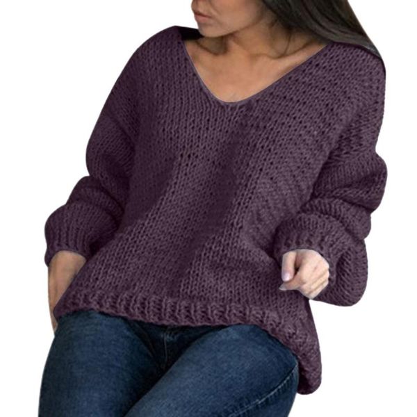 fashion winter women's sweaters casual solid full sleeve v-neck lazy loose sweater women's sweater low neck knitted underwear#p1, White;black
fashion winter women's sweaters casual solid full sleeve v-neck lazy loose sweater women's sweater low neck knitted underwear#p1, White;black