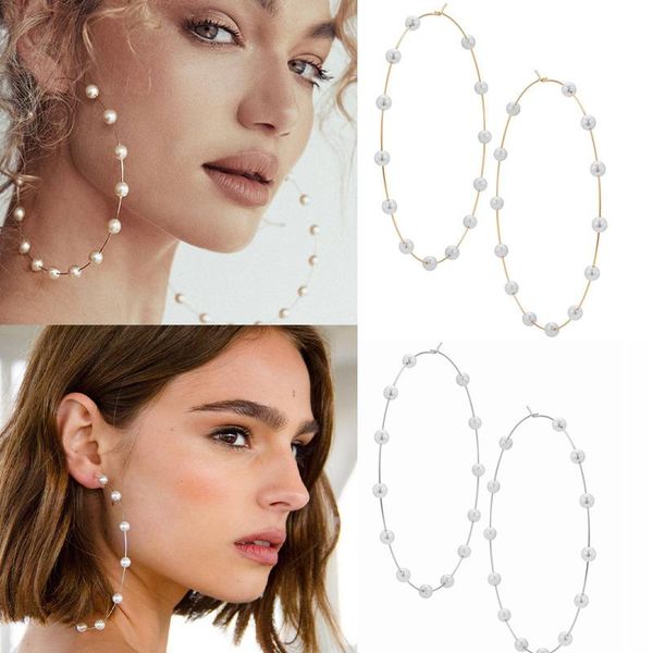 pearl hoop earrings for women big round earrings large gold circle hoops huggie earring jewelry party gift 2020, Golden;silver
pearl hoop earrings for women big round earrings large gold circle hoops huggie earring jewelry party gift 2020, Golden;silver