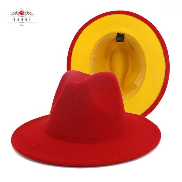 QBHAT Red Yellow Patchwork Wool Felt Panama Fedora Wide Brim Hat Flat Brim Top Jazz Cap for Ladies Women Men Casual Hat1, Blue;gray
QBHAT Red Yellow Patchwork Wool Felt Panama Fedora Wide Brim Hat Flat Brim Top Jazz Cap for Ladies Women Men Casual Hat1, Blue;gray