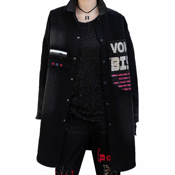 windbreakers vintage spring fashion ladies printed letter denim trench coat women women's jackets 2924, Black;brown
windbreakers vintage spring fashion ladies printed letter denim trench coat women women's jackets 2924, Black;brown