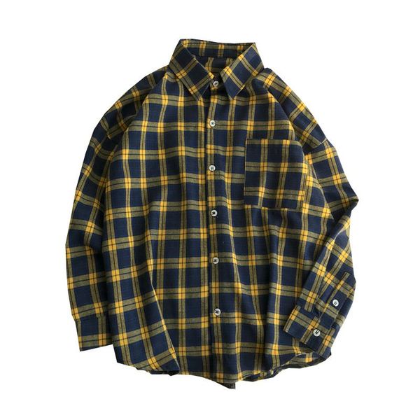 men's casual shirts 2021 spring fashion turn-down collar single breasted lattice long sleeve shirt male camisa, White;black
men's casual shirts 2021 spring fashion turn-down collar single breasted lattice long sleeve shirt male camisa, White;black