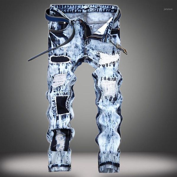 fashion men straight jeans frayed jeans rip bike denim pant casual pant men light blue1, Blue
fashion men straight jeans frayed jeans rip bike denim pant casual pant men light blue1, Blue