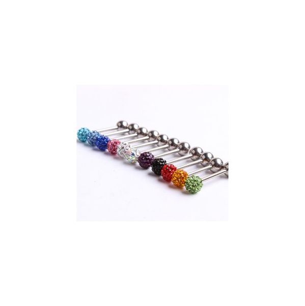 modrsa 1piece stainless steel barbell piercing crystal ball earring tongue ring tragus ear tongue piercing body jewelry f bbyihi, Silver
modrsa 1piece stainless steel barbell piercing crystal ball earring tongue ring tragus ear tongue piercing body jewelry f bbyihi, Silver