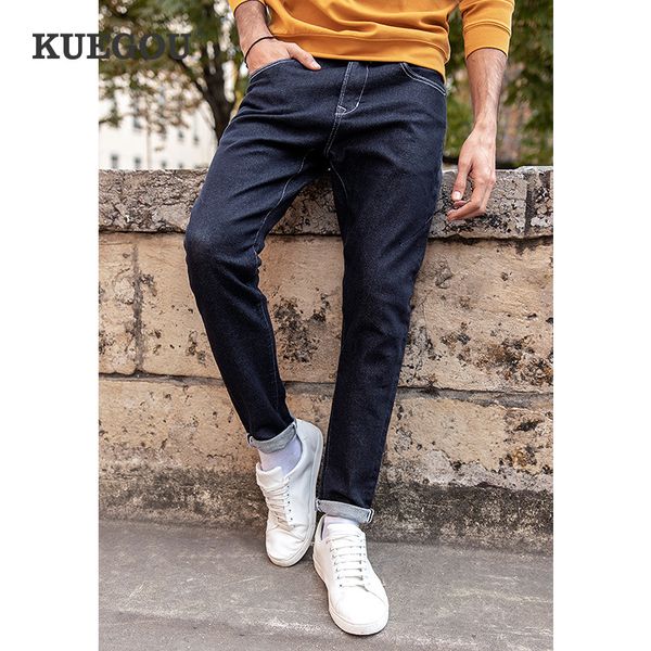 kuegou cotton autumn man jeans deep blue micro elasticity spring slim fashion jeans men pants zipper size lk-1838 q0105, Black;white
kuegou cotton autumn man jeans deep blue micro elasticity spring slim fashion jeans men pants zipper size lk-1838 q0105, Black;white