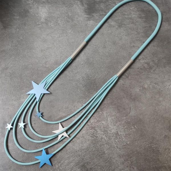 chokers women accessories fashion multi layer grey rubber rope pendants casual long necklaces metal star statement jewelry, Golden;silver
chokers women accessories fashion multi layer grey rubber rope pendants casual long necklaces metal star statement jewelry, Golden;silver