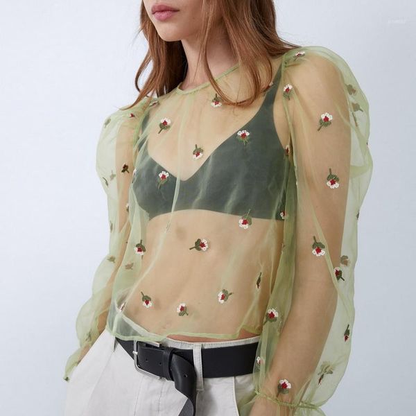 embroidery floral blouse autumn 2019 new fashion transparent loose shirt modern lady 1, White
embroidery floral blouse autumn 2019 new fashion transparent loose shirt modern lady 1, White