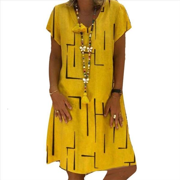 vintage women solid color v neck short sleeve printed loose knee-length dress short sleeve printed loose knee-length dress, Black;gray
vintage women solid color v neck short sleeve printed loose knee-length dress short sleeve printed loose knee-length dress, Black;gray