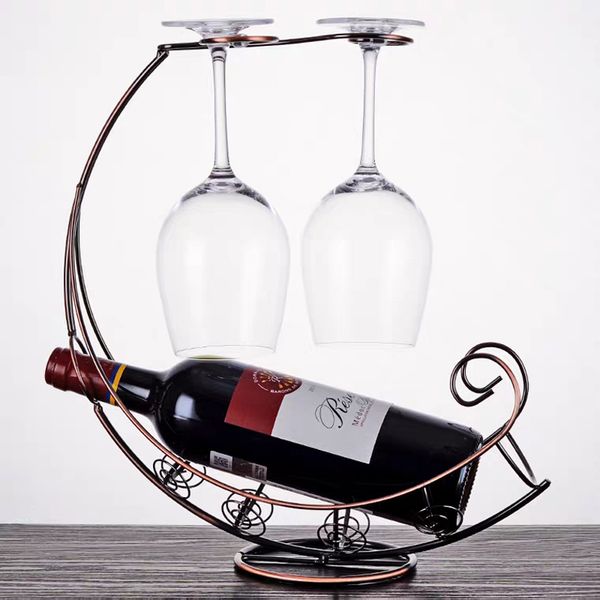 creative iron art wine rack, high foot cup rack, upside down hanging red wine rack, display rack for home european red wine, win
creative iron art wine rack, high foot cup rack, upside down hanging red wine rack, display rack for home european red wine, win