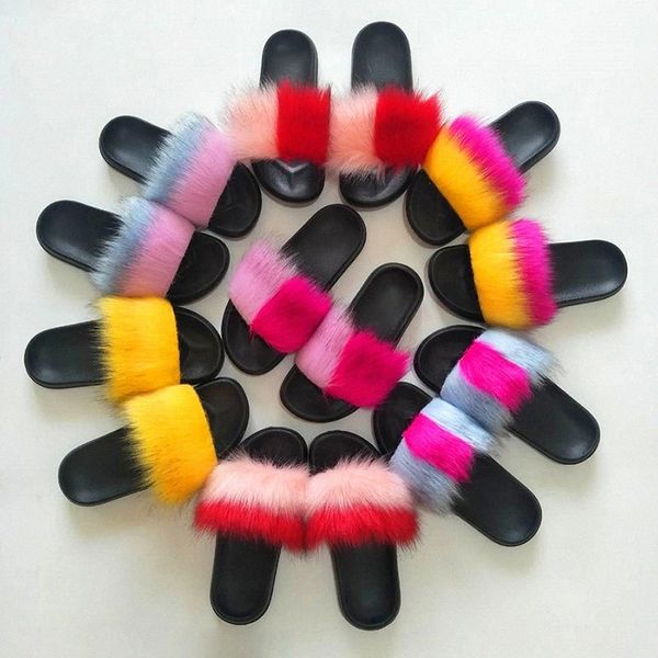 2020 women fur slippers women plush fox fur slides home soft slippers furry flat sandals female cute fluffy house shoes woman #rc13, Black
2020 women fur slippers women plush fox fur slides home soft slippers furry flat sandals female cute fluffy house shoes woman #rc13, Black