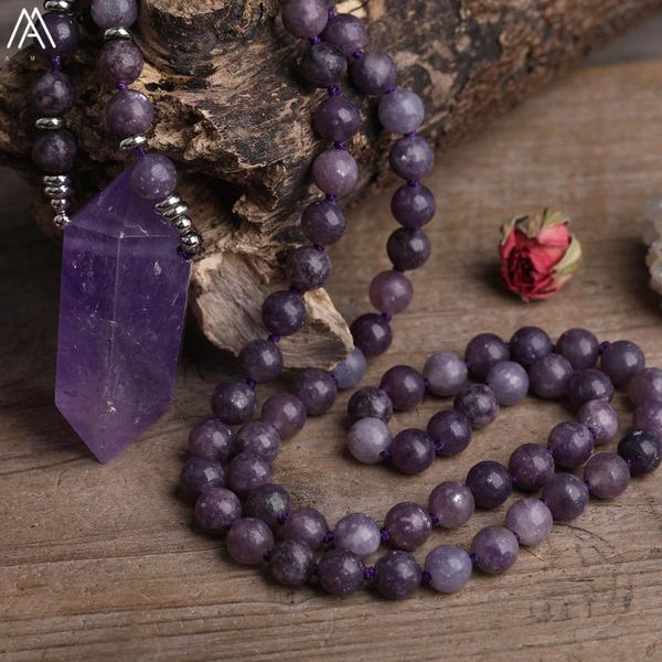 chains natural amethysts quartz double stick point pendant 8mm purple jades round beads cord knotted mala necklace handmade jewelry, Silver
chains natural amethysts quartz double stick point pendant 8mm purple jades round beads cord knotted mala necklace handmade jewelry, Silver