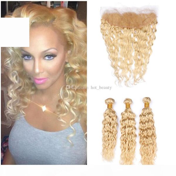 wet and wavy blonde human hair bundles with frontal closure 613 water wave frontal and bundles bleach blonde brazilian curly hair weave weft, Black
wet and wavy blonde human hair bundles with frontal closure 613 water wave frontal and bundles bleach blonde brazilian curly hair weave weft, Black