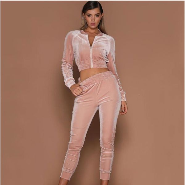 new velvet women's solid color sweater zipper fashion sports slim slimming suit, White
new velvet women's solid color sweater zipper fashion sports slim slimming suit, White