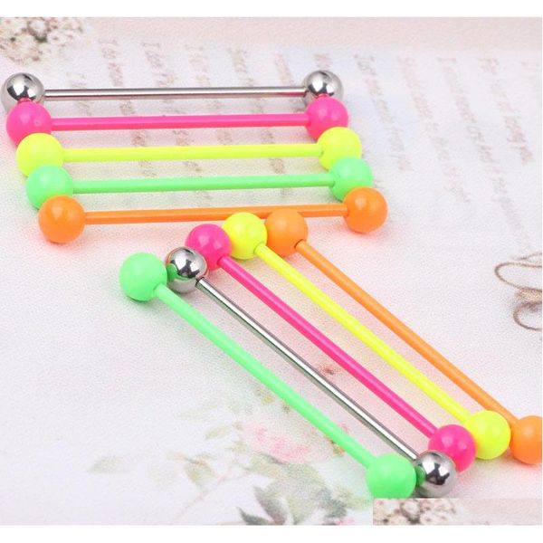 38mm long industrial bar barbell ear piercing earrings cute stainless jllgnr yy_dhhome, Silver
38mm long industrial bar barbell ear piercing earrings cute stainless jllgnr yy_dhhome, Silver