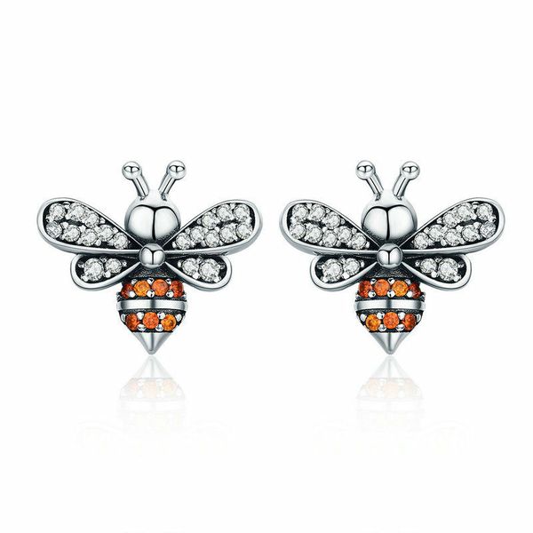 unique mini honey bee bumblebee earring cz ear studs earrings 925 sterling silver gift, Golden;silver
unique mini honey bee bumblebee earring cz ear studs earrings 925 sterling silver gift, Golden;silver