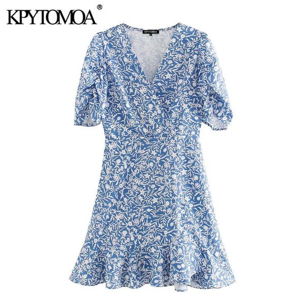 kpytomoa women 2020 chic fashion floral print ruffled mini dress vintage v neck puff sleeve side zipper female dresses vestidos, Black;gray
kpytomoa women 2020 chic fashion floral print ruffled mini dress vintage v neck puff sleeve side zipper female dresses vestidos, Black;gray