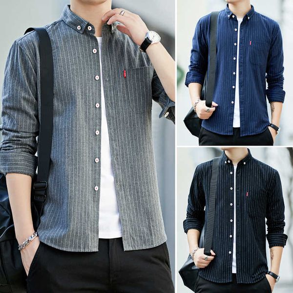 slim fit men's casual striped shirt long sleeve formal shirts men male clothing camisa, White;black
slim fit men's casual striped shirt long sleeve formal shirts men male clothing camisa, White;black