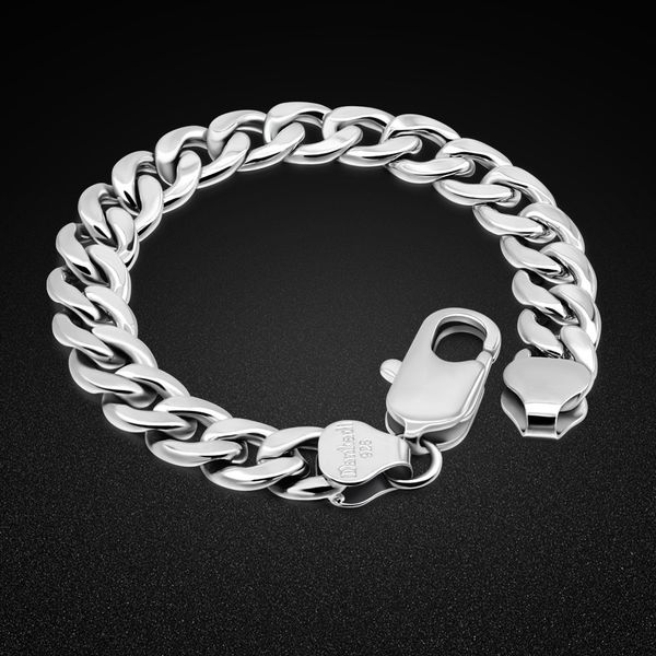classic men's 925 silver bracelet-sterling silver cuban chain 10mm18-20cm-rapper fine jewelry accessories-italian silver chain 1028, Black
classic men's 925 silver bracelet-sterling silver cuban chain 10mm18-20cm-rapper fine jewelry accessories-italian silver chain 1028, Black