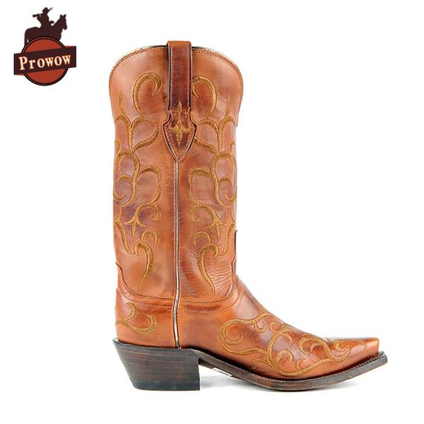 prowow women western cowboy boots genuine leather handmade high heels fretwork pointed toe corral mid-calf ladies boots, Black
prowow women western cowboy boots genuine leather handmade high heels fretwork pointed toe corral mid-calf ladies boots, Black