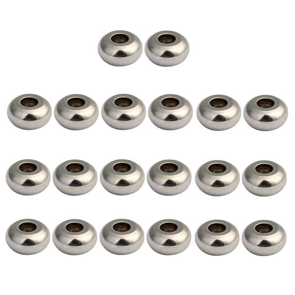 50 piece 6mm silver stainless steel large hole spacer loose round beads charms jewelry making accessories findings
50 piece 6mm silver stainless steel large hole spacer loose round beads charms jewelry making accessories findings