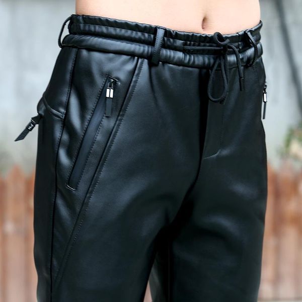 men's pants 2021 men leisure with elastic pu leather teenagers cultivate one's morality locomotive foot, Black
men's pants 2021 men leisure with elastic pu leather teenagers cultivate one's morality locomotive foot, Black