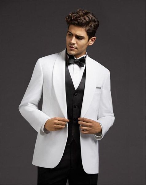 men's suits & blazers white jacket wedding black vest pants groomsman tuxedo custom c254, White;black
men's suits & blazers white jacket wedding black vest pants groomsman tuxedo custom c254, White;black