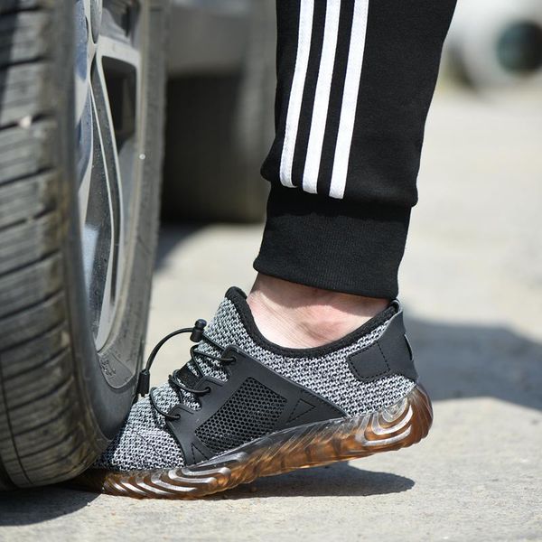 men indestructible work shoes steel toe cap safety shoes puncture-proof boots lightweight breathable worker sneakers, Black
men indestructible work shoes steel toe cap safety shoes puncture-proof boots lightweight breathable worker sneakers, Black